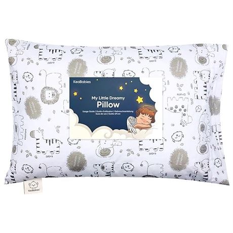 Toddler Pillow with Pillowcase - 13x18 My Little Dreamy Pillow, Organic Cotton T