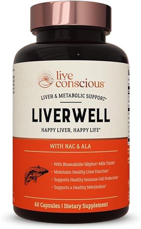 LiverWell Liver Cleanse, Rejuvenation, Metabolic Support - Liver Supplement for