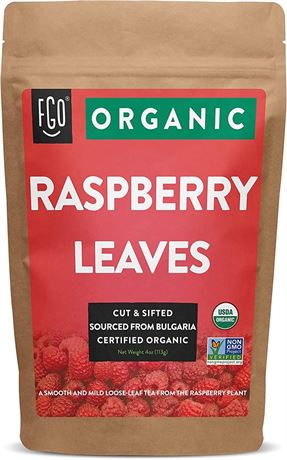 Organic Red Raspberry Leaves Cut & Sifted Leaves Exp April 8, 2025