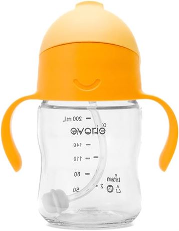 Evorie Tritan Weighted Straw Sippy Cup with Handles for Baby and Toddlers