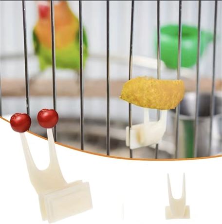 2 Pcs Plastic Bird Food/Treat Holder