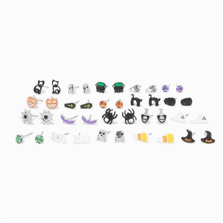 Claire's Halloween Enameled Icons Stud Earrings  20 Pack