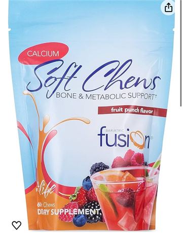 Bariatric Fusion Bariatric Calcium Chews | Fruit Punch | Calcium Citrate 500mg w