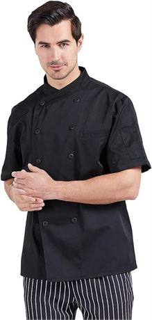 Nanxson Unisex Chef Jacket Kitchen Short Sheeve Chef Coat - L