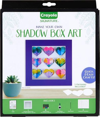 Crayola DIY Shadow Box, Personalized Picture Frame Kit, for Mom, 13 Pcs