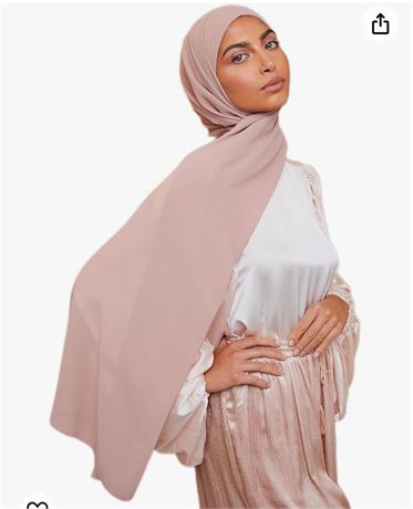 VOILE CHIC Hijab Scarf For Women Premium Chiffon Wrap Head Scarf Non-Slip