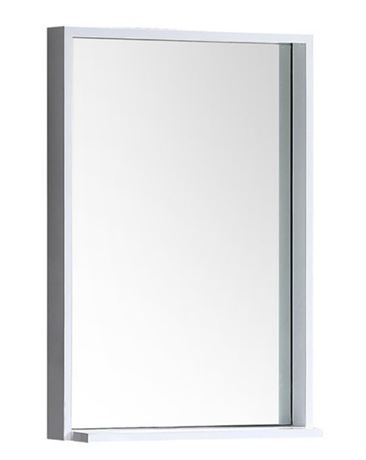 Fresca Allier 21.63-in White Rectangular Bathroom Mirror - Model #FMR8125WH