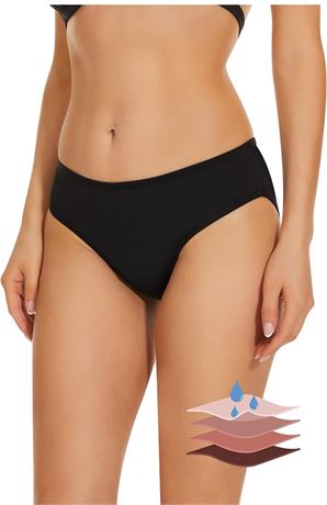 SIZE:M, Period Swimwear Bikini Menstrual Leakproof Swim Bottoms UPF 50+ Waterpro