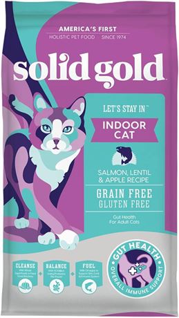 Solid Gold Let S Stay in - Dry Cat Food for Indoor Cats - 3LBS