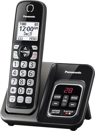 PANASONIC KX-TGD530M Expandable Cordless Phone with Call Block and Answering Mac