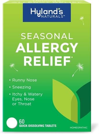 Hyland's Naturals Indoor & Outdoor, Non Drowsy Seasonal Allergy Relief Pills