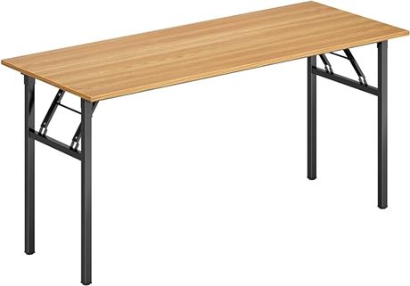 63inches Large, DlandHome Folding Computer Desk No Install Needed Folding Table
