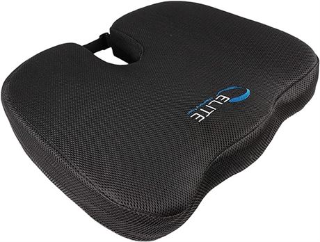 Elite Memory Foam Seat Cushion for Office Chair and Car with Adjustable Strap