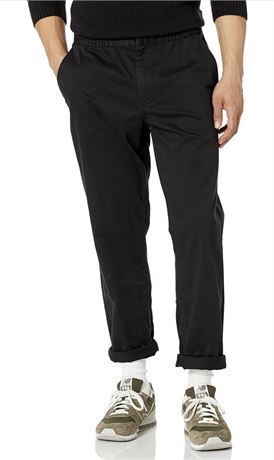 Size-XL/34, Amazon Essentials Men's Tapered-Fit Cotton Elasticated Waist Chino