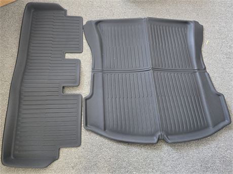 BASENOR 6 PCS Tesla Model 3 Floor Mats 3D Full Set Interior Liners All-Weather A