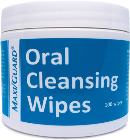 100ct - MAXI/GUARD Oral Cleansing Wipes. EXP. 10/01/2028