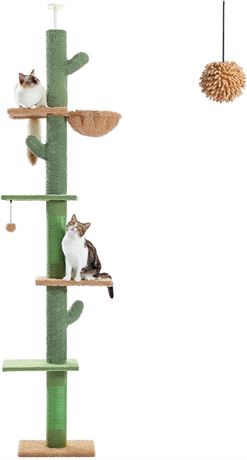 SIMILAR, PAWZ Road Floor to Ceiling Cactus Cat Tree for Indoor Cats