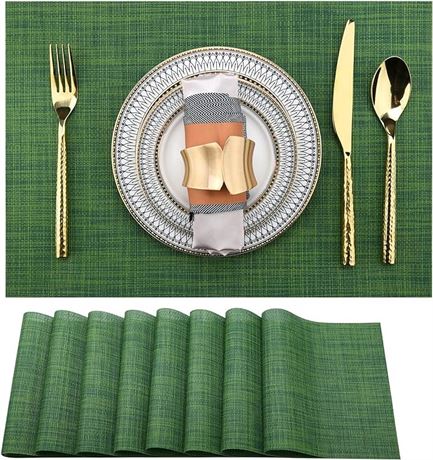 Green Placemats Set of 8
