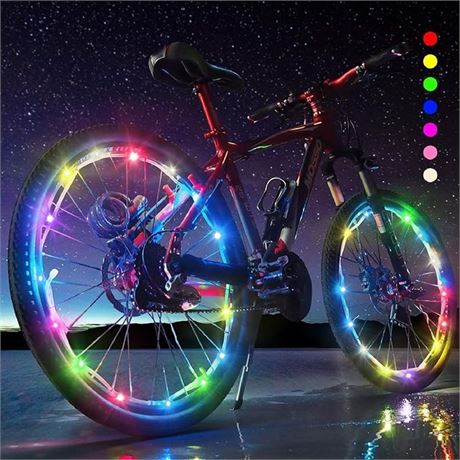 2-Tire Pack Bike Wheel Lights - Waterproof LED Bike Spoke Lights (SEE NOTE)