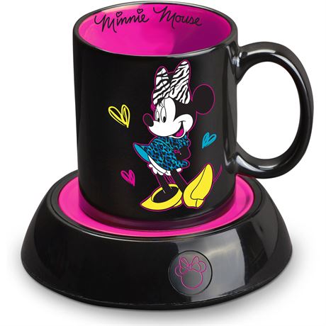 Disney Minnie Mouse Mug Warmer Includes 12 Oz. Minnie Mouse Cera...