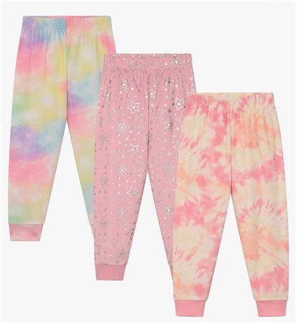 BTween 3-Pack Girls Pajama Pants Soft Fleece and Brushed Jersey Loose Fit Comfor