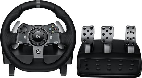 Logitech G920 Driving Force Racing Wheel and Floor Pedals, Real Force Feedback,