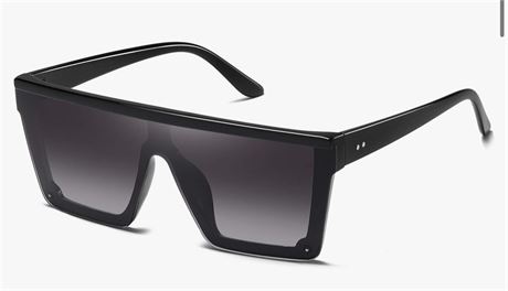 STORYCOAST Oversized Square Sunglasses for Women Men Fashion Siamese Lens Style