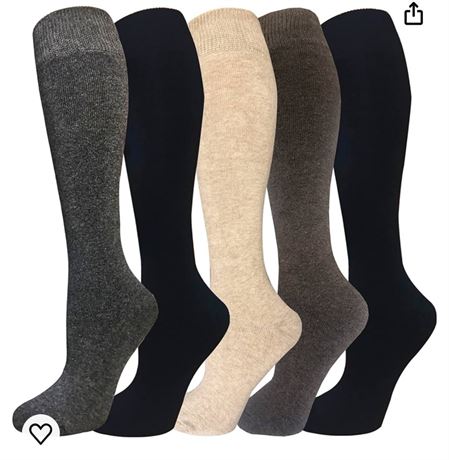 Warm Knee High Socks for Women-Thermal Cotton Socks for Hiking,Work,Winter,Gifts