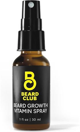 1 fl oz/ 30 ml - Beard Club Beard Growth Vitamin Spray - Natural Formula for Ful