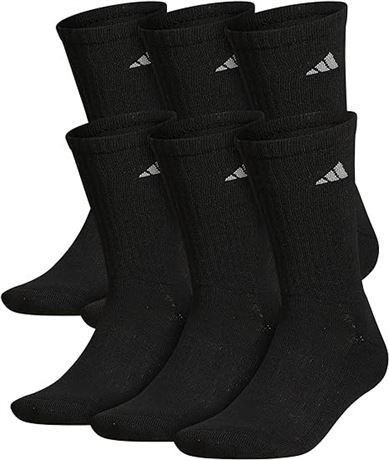 adidas Men's Athletic Cushioned Crew Socks with Arch Compression