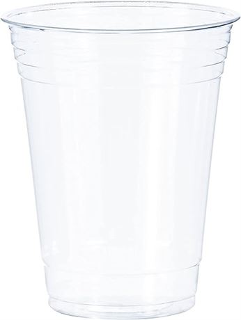 SOLO Cup Company Plastic Party Cold Cups, 16-Ounce, Clear, 50-Pack, 16-Ounce, Cl