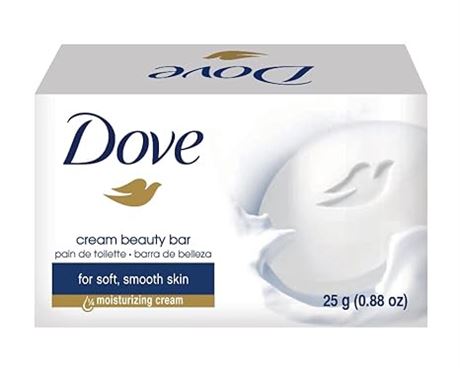 144 pcs, 25g (0.88 oz) - Dove Mini Cream Beauty Bar for Hotels, Motels, Hospital