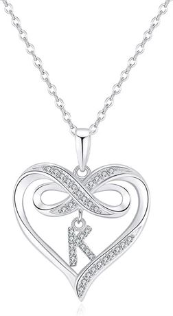 Brand: Ceotion Infinity Heart Initial Necklaces for Women 925 Sterling Silver