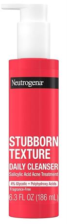 Neutrogena Stubborn Texture Daily Acne Facial Cleanser, Salicylic Acid Face Wash
