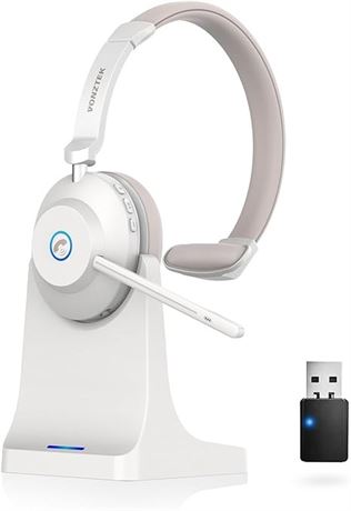 Bluetooth Headset, Wireless Headphones with Microphone Noise Canceling & USB Don