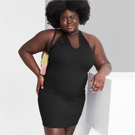 3X, Women's Plus Size Sleeveless Knit Bodycon Dress - Wild Fable™