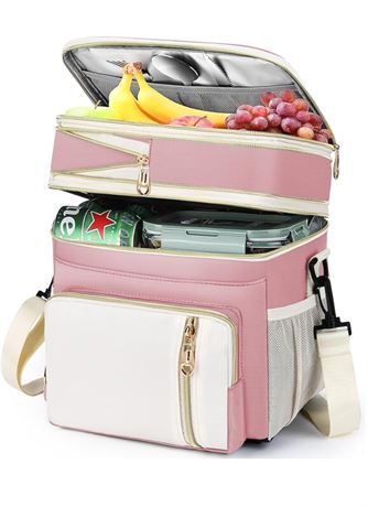 BAGNN Lunch Box for Women, Expandable Insulated Lunch Bag Waterproof Leak-proof