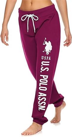 M, U.S. Polo Assn. Essentials Womens Sweatpants Joggers - French Terry Sweatpant