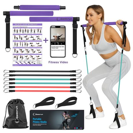 Goocrun Portable Pilates Bar Kit