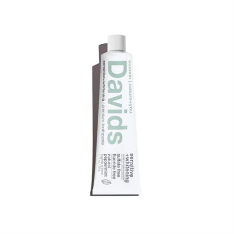 Davids Sensitive + Whitening Peppermint Toothpaste - Travel Size (1.75 Oz) #1008