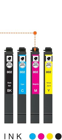 Epson 802 (I) DURABrite Ultra Standard Capacity Cartridge Ink, Black and Colour