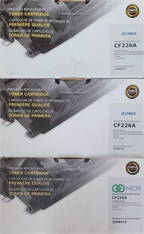 200891P Compatible Original LaserJet Toner Cartridge, Black, Pack of 3