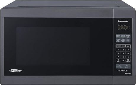 Panasonic NNSC688S Mid-Size 1200W Inverter Microwave Oven, 1.3 Cuft, Black Stain