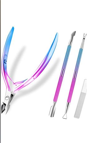 Professional Cuticle Trimmer with Cuticle Pusher