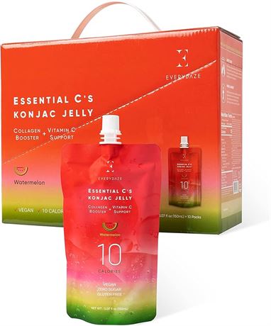 EVERYDAZE Essential C’s Collagen + Vitamin C Konjac Jelly | 10 PACK