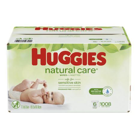 Huggies Natural Care Unscented Baby Wipes, Sensitive, 6 Re...