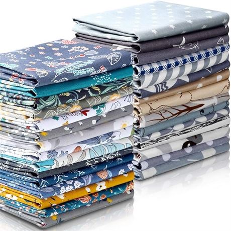 30 Pieces 10 x 10 Inches Cotton Fabric Printed Bundle
