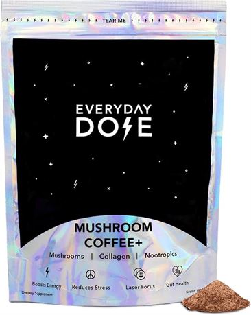 The Mushroom Latte by Everyday Dose | Organic Coffee Extract with Grass-Fed Coll
