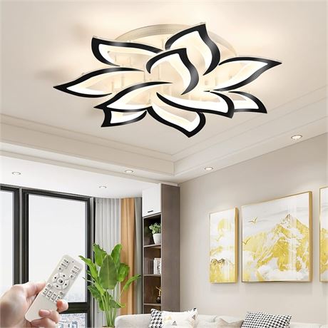 Eiinee Modern Dimmable Flower Shape LED Ceiling Light with Remote
