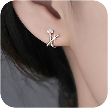 PANSHI 14K Gold Plated Ear Cuff Earrings for Women non Piercing | Sterling Silve